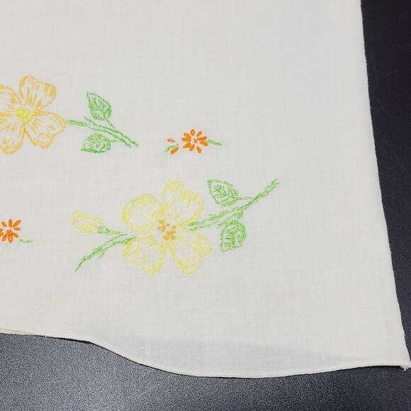 Vintage Floral Hand Embroidered Standard Pillow Case Cottage Core - Picture 4 of 7